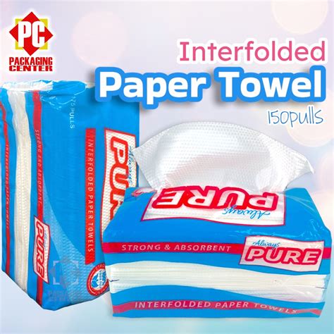 Pure Interfolded Paper Towel Tissue Pulls Pc Packaging Center