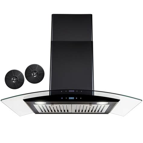 Buy Akdy 217 Cfm Convertible Wall Range Hood With Tempered Glass And