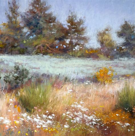 Paysage Pastel Fleurs Au Pastel Sec Paysage Au Pastel Sec