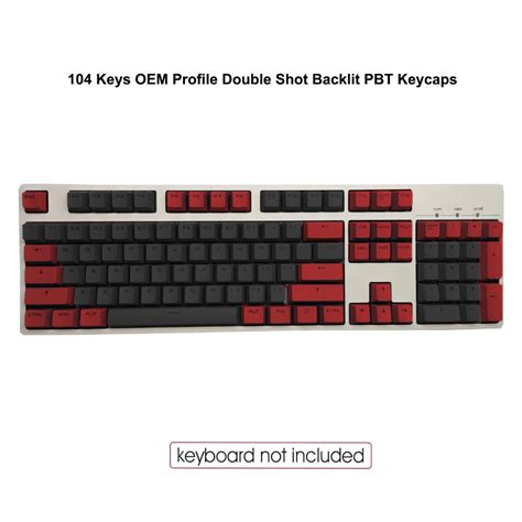 WOMIER 136 Keys Double Shot Keycaps Side Printed PBT Custom Keyboard