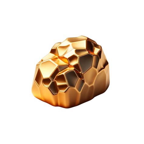 gold nugget in golden color 3d icon illustration 47530494 PNG