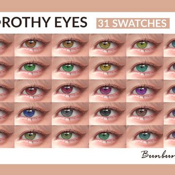 Dorothy Eyes 31 Colours BunbunzSims Sims 4 Cc Eyes Sims 4 Cc