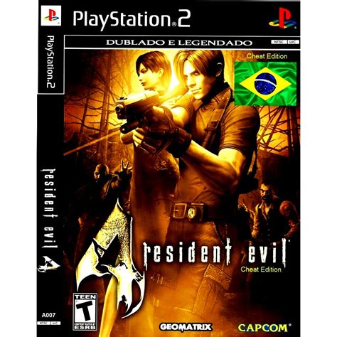 Resident Evil 4 Codigos Ativados E Dublado Ps2 Playstation 2