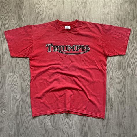 Vintage Triumph Motorcycles T Shirt Size Large Depop