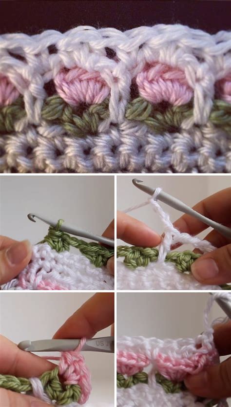 Flower Stitch Crochet Pattern And Video Tutorial Crochetbeja