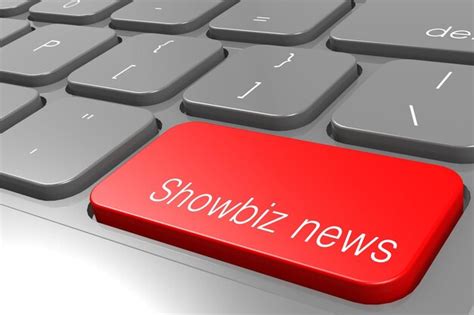 Premium Photo Showbiz News Word On Red Keyboard Button