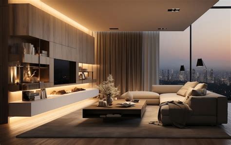 Premium Ai Image Modern Living Room Design Ai