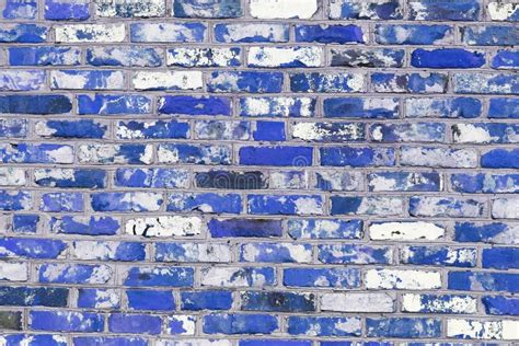 Brick Wall With Unusual Blue Bricks Stock Image Image Of Block