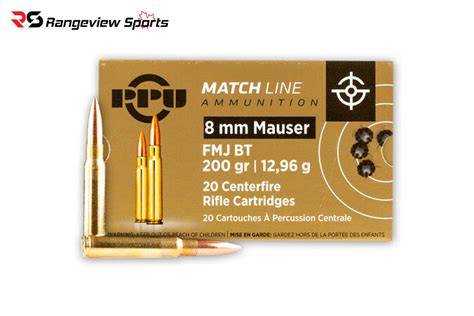 Ppu Match Line Mm Mauser Rifle Ammo Gr Fmj Bt Rds