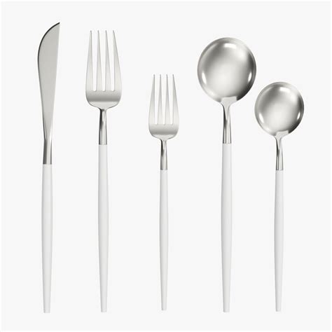 Flatware Set 01 3D model - Download Tableware on 3DModels.org