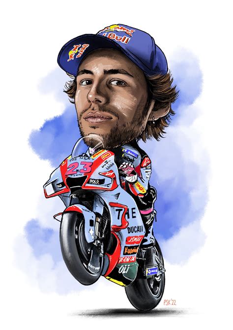 Enea Bastianini Wall Art Fun Caricature Of The Ducati Motogp Factory