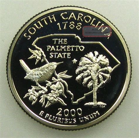 2000 S Clad Deep Cameo Proof South Carolina State Washington Quarter B04