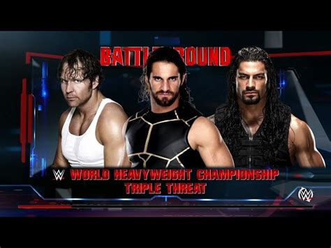 Dean Ambrose Vs Seth Rollins Battleground