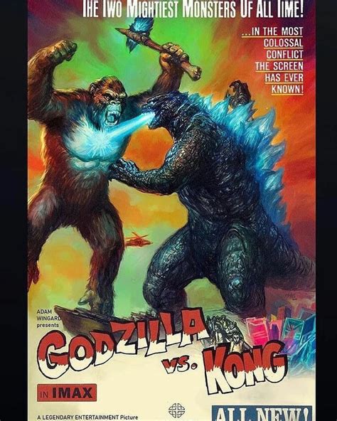 GojiraJay on Instagram: “Beautiful art of King Kong vs Godzilla poster but in Monsterverse style ...