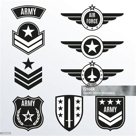 Military Badge Shapes Clipart