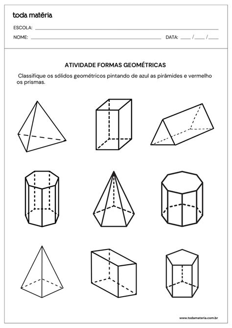 Formas Geometricas 3 Ano - Atividades sobre formas geométricas para 3º ano do Fundamental - Toda ...