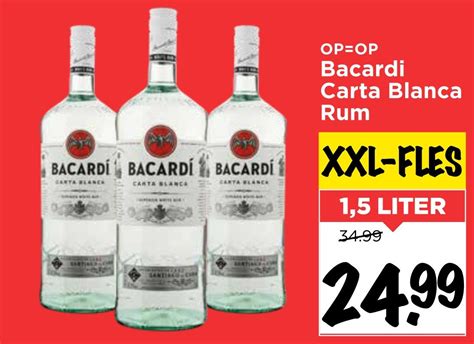 Bacardi Carta Blanca Rum 1 5 Liter Aanbieding Bij Vomar