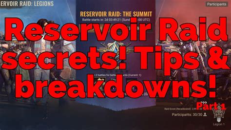 Reservoir Raid Secrets Tips Breakdowns Part 1 State Of Survival