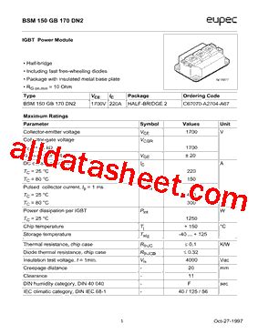 Bsm Gb Dn Datasheet Pdf Eupec Gmbh