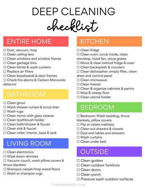 Free Printable Housework Checklist | Gerald Printable