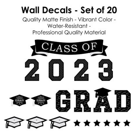 Big Dot Of Happiness Graduation Cheers Peel And Stick 2023 Vinyl Stickers Wall Decals 20 Ct 20