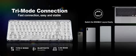 Yunzii X Wireless Hot Swap Rgb Mechanical Keyboard El Bs