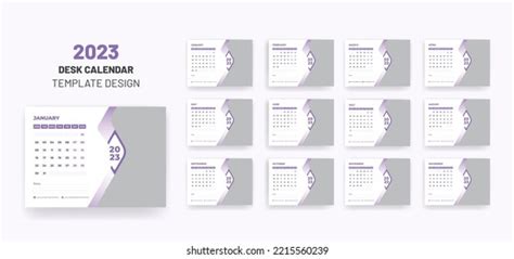 2023 Desk Calendar Monthly Weekly Schedule Stock Vector (Royalty Free ...