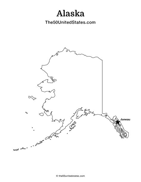 Free Printable State Map Of Alaska With Cities Labeled The