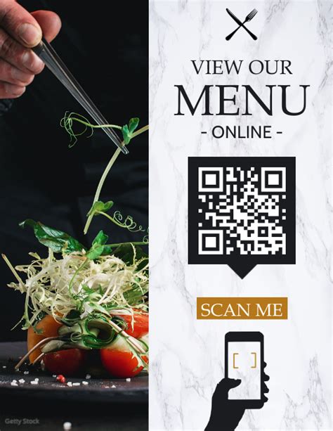 Scan Our Online Menu Qr Code Template Flyer T Postermywall