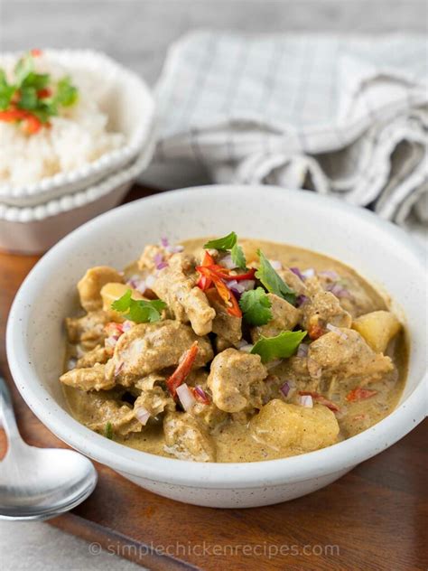 Chicken and Potato Curry with Coconut Milk - Simple Chicken Recipes