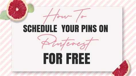 How To Schedule Your Pins On Pinterest For Free Youtube