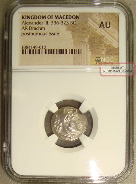 Bc Alexander Iii The Great Ancient Greek Silver Drachm Ngc Au