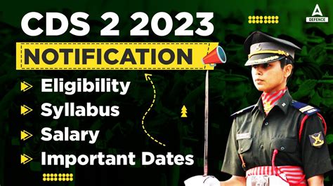 Cds Notification Cds Eligibility Syllabus Salary