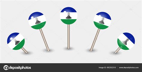 Lesotho National Flag Map Marker Pin Icon Illustration Stock Vector by ©nils.kuemin@gmail.com ...