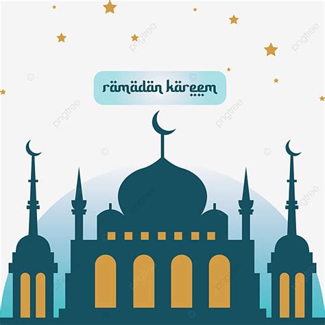 Eid Mubarak Mosque Vector Art Png Mosque With Ramadan Mubarak