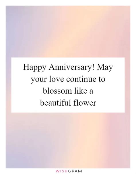 Happy Anniversary! May Your Love Continue To Blossom Like A Beautiful Flower | Messages, Wishes ...