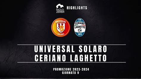 HIGHLIGHTS Promozione Gir A 23 24 Universal Solaro Ceriano