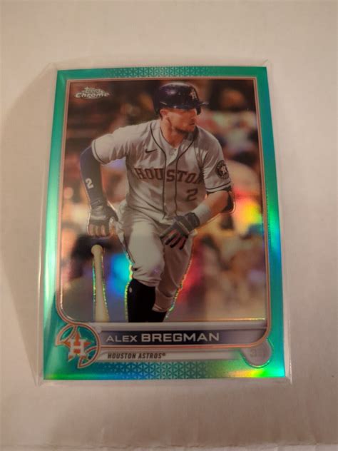 Topps Chrome Alex Bregman Aqua Refractor Houston