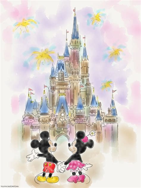 Disney Castle Drawing Castle Sketch Mickey And Minnie Tattoos Disney