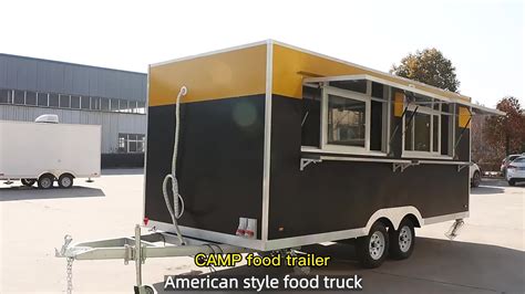 Camp Concession Trailer Fast Food Truck Mobile Food Kitchen Customized