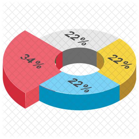 Doughnut Chart Icon Download In Isometric Style