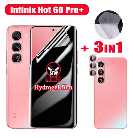Infinix Hot Pro Plus Anti Spy Privacy Hydrogel Film In Infinix
