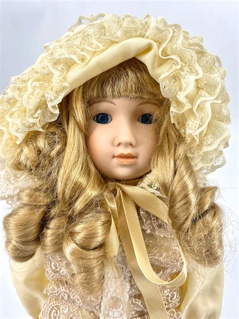 Vintage Collectible Victorian Porcelain Doll Blonde Hair And Etsy