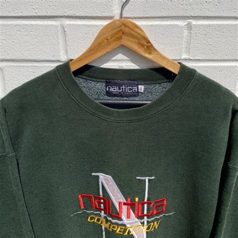 Vintage Nautica Competition Embroidered S Spell Depop