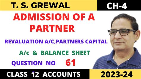 ADMISSION OF A PARTNER T S Grewal Ch 4 Que No 61 Revaluation Partners