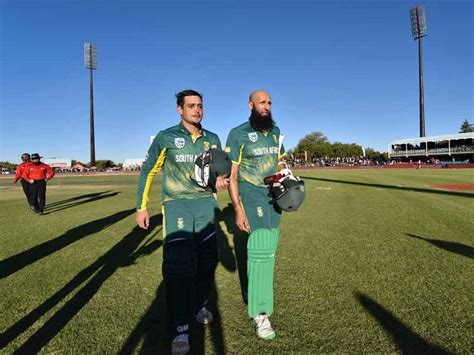 1st Odi Quinton De Kock Hashim Amla Share Record Partnership As South