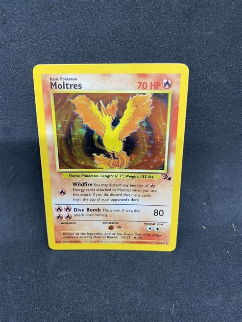 Mavin Moltres Holo Rare Fossil Set Unlimited Pokemon Card