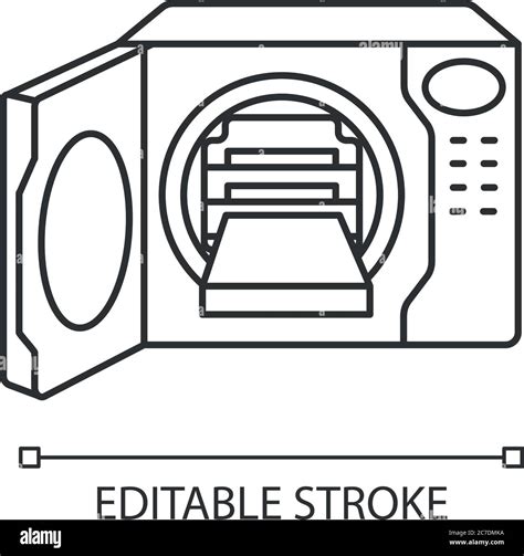 Icono lineal perfecto de píxeles para autoclave de vapor Equipo de