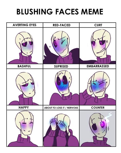 Blushing Faces Memeot By Bunnymuse On Deviantart