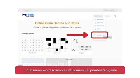 Langkah Langkah Membuat Game Word Scramble Puzzles Menggunakan Proprofs